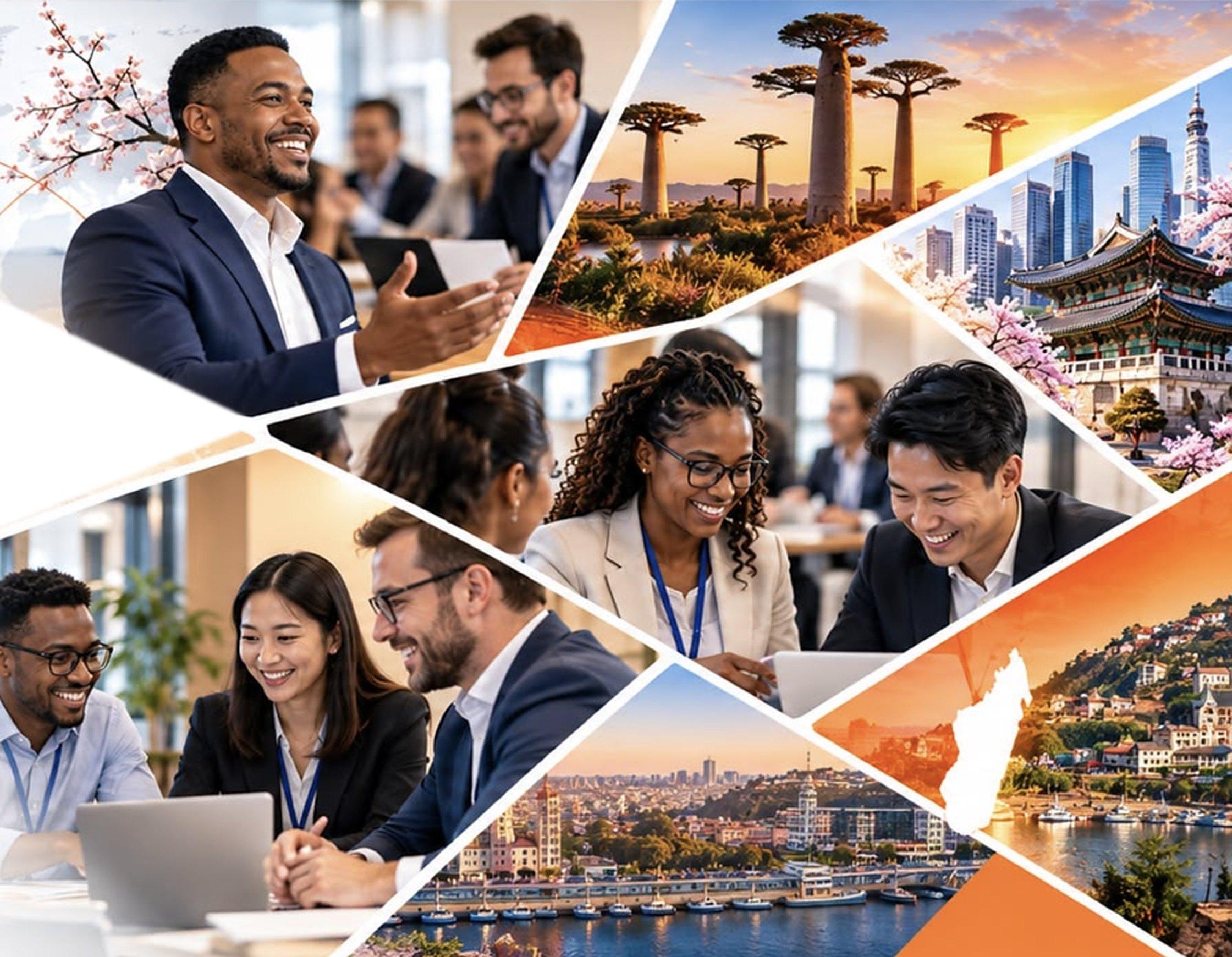 Professionnels en formation, allée des Baobabs et villes du monde